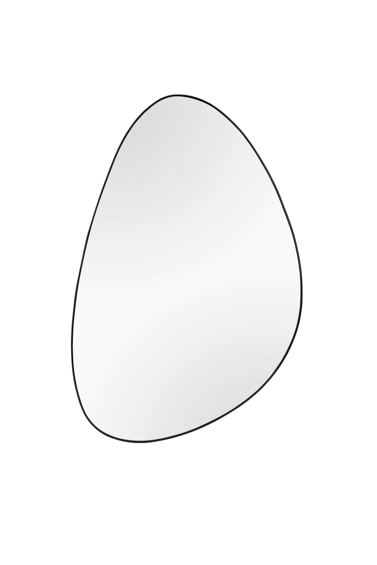 WANDSPIEGEL 40/60/0,3 cm    in organisch  - Schwarz, Trend, Glas/Metall (40/60/0,3cm) - Boxxx