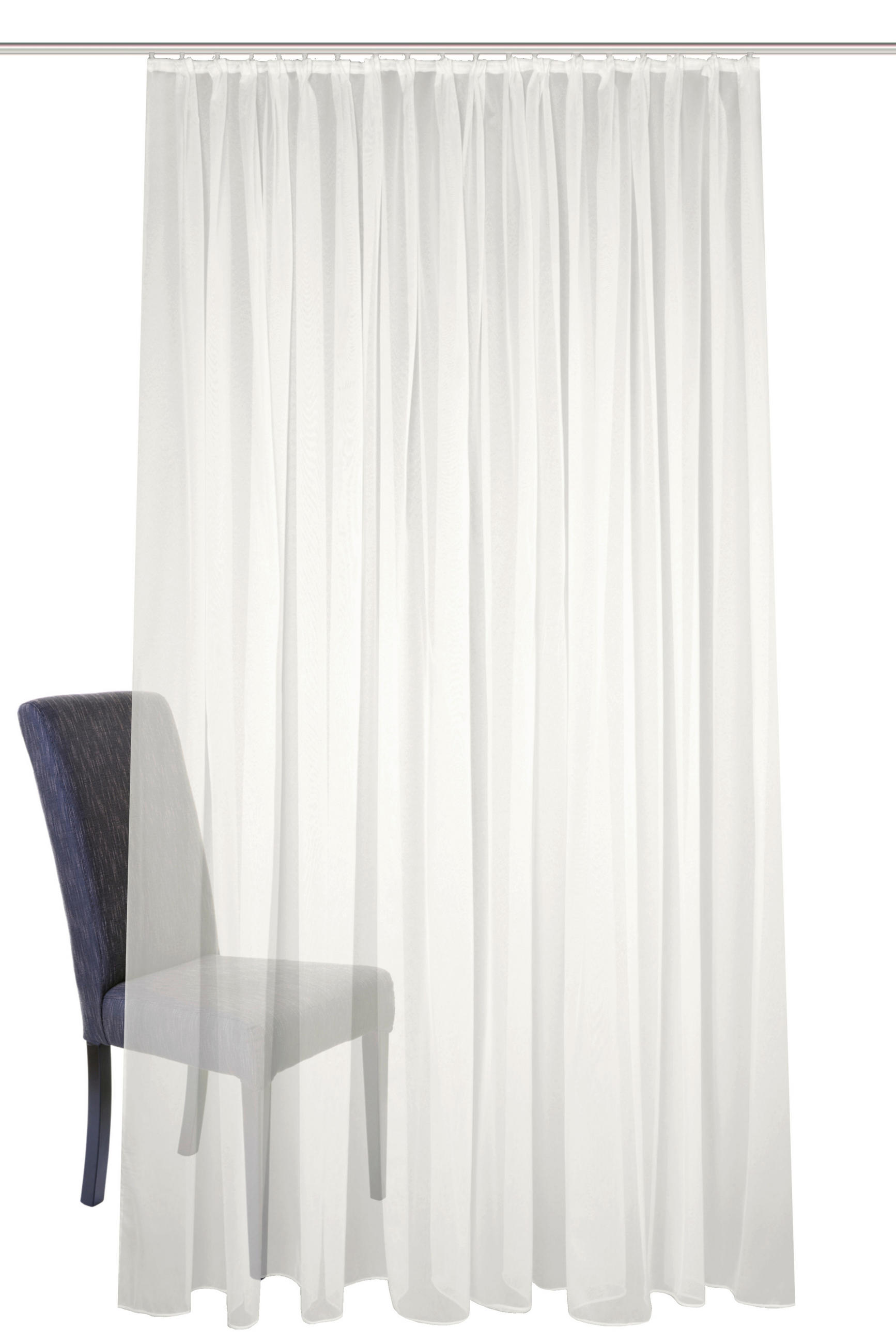 FERTIGSTORE  halbtransparent   450/225 cm  - Naturfarben, KONVENTIONELL, Textil (450/225cm)