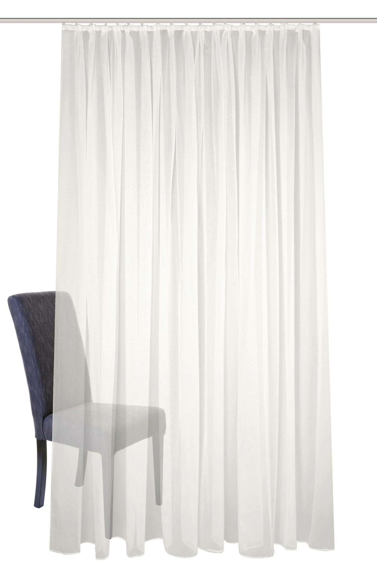FERTIGSTORE  halbtransparent   300/295 cm  - Naturfarben, KONVENTIONELL, Textil (300/295cm)