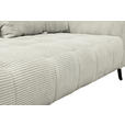 BIGSOFA  in Cord Naturfarben  - Schwarz/Naturfarben, KONVENTIONELL, Textil/Metall (246/100/116cm) - Carryhome
