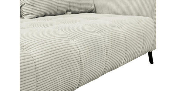 BIGSOFA  in Cord Naturfarben  - Schwarz/Naturfarben, KONVENTIONELL, Textil/Metall (246/100/116cm) - Carryhome