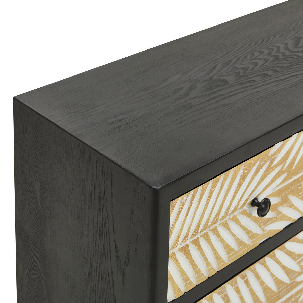 SIDEBOARD  in 120/85/35 cm  - Schwarz/Naturfarben, KONVENTIONELL, Holz/Holzwerkstoff (120/85/35cm) - Livetastic