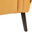 2-SITZER-SOFA in Leder Currygelb  - Currygelb/Schwarz, Design, Leder/Metall (162/79/104cm) - Emilio Belluti