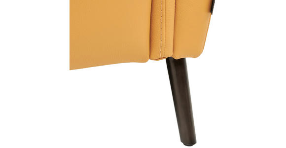 2-SITZER-SOFA in Leder Currygelb - Currygelb/Schwarz, Design, Leder/Metall (162/79/104cm) - Emilio Belluti
