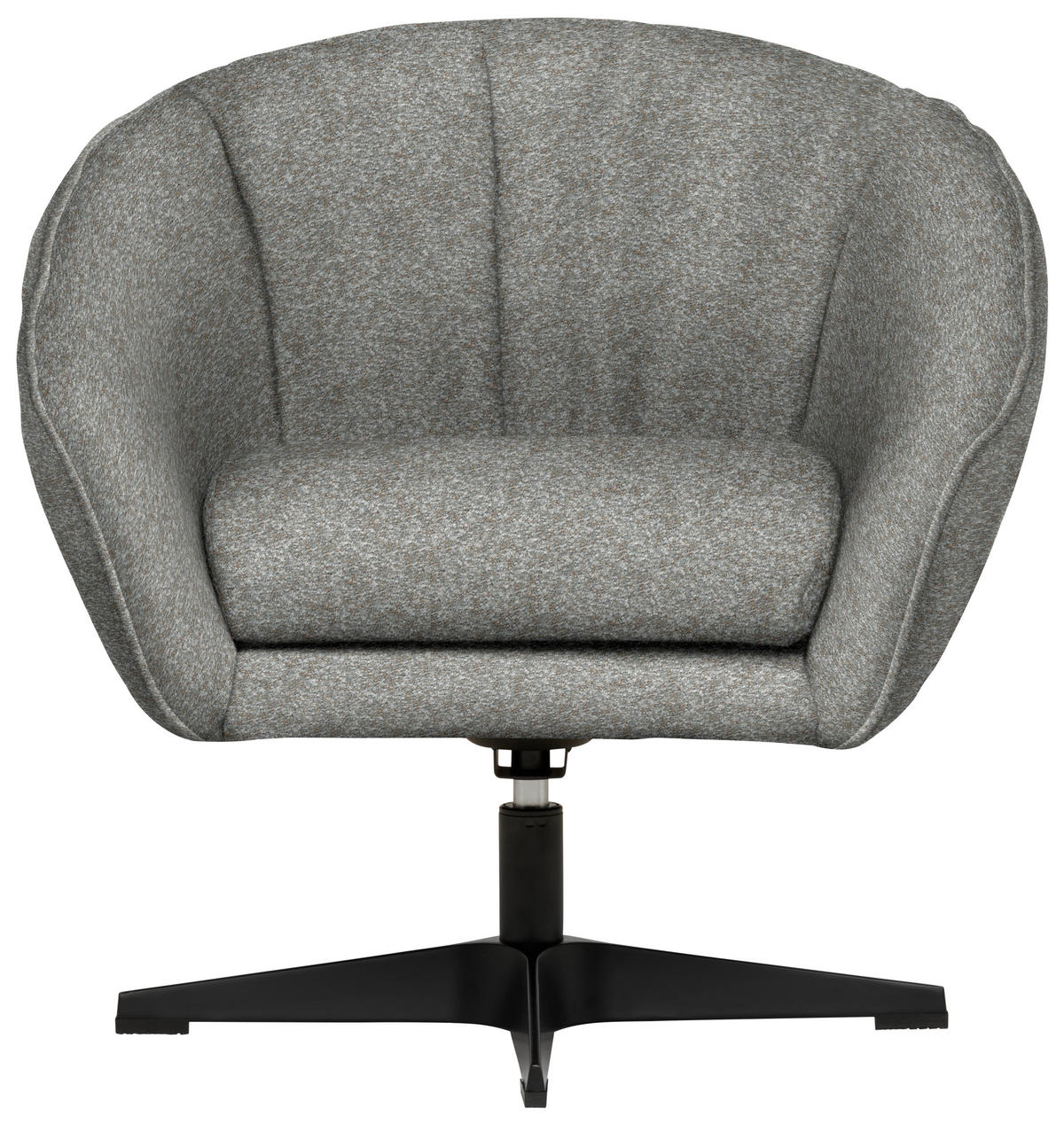 SESSEL in Bouclé Grau  - Schwarz/Grau, Design, Textil/Metall (80/78/80cm) - Stylife