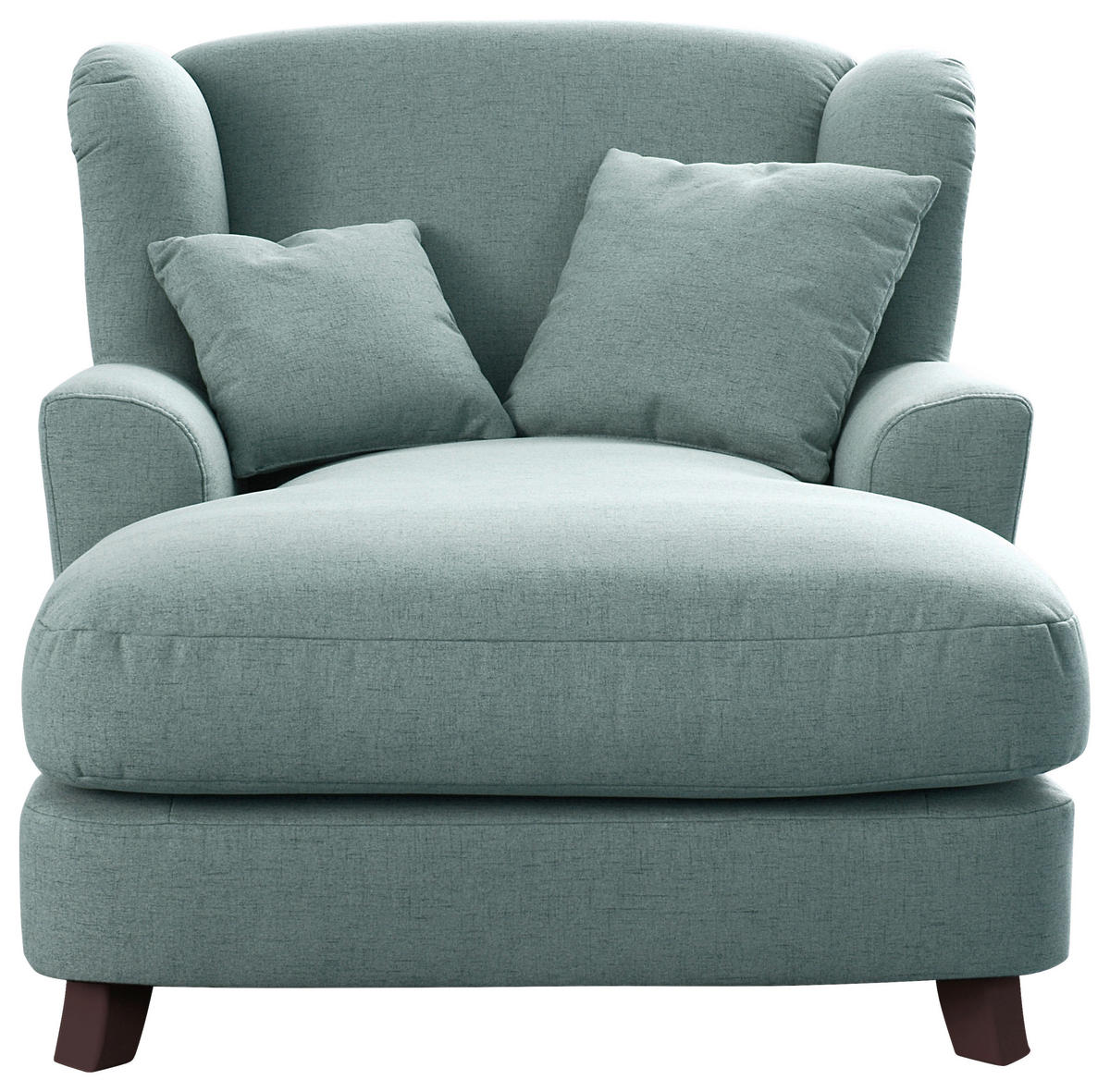 XXL-SESSEL - Blau/Dunkelbraun, MODERN, Textil (109/104/145cm) - Sit & More