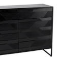 SIDEBOARD Schwarz  175/86/40 cm  - Schwarz, Trend, Holz/Metall (175/86/40cm) - Ambia Home