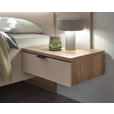 BETTANLAGE - Kaschmir/Eichefarben, Design, Glas (285,4/96/207,6cm) - Xora