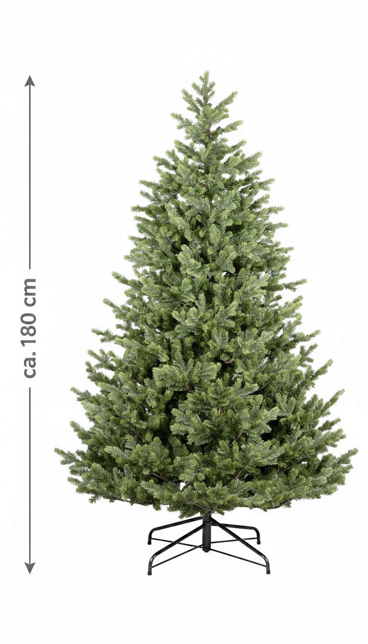 WEIHNACHTSBAUM 180 cm  - Dunkelgrün, Basics, Kunststoff/Metall (132/180cm)