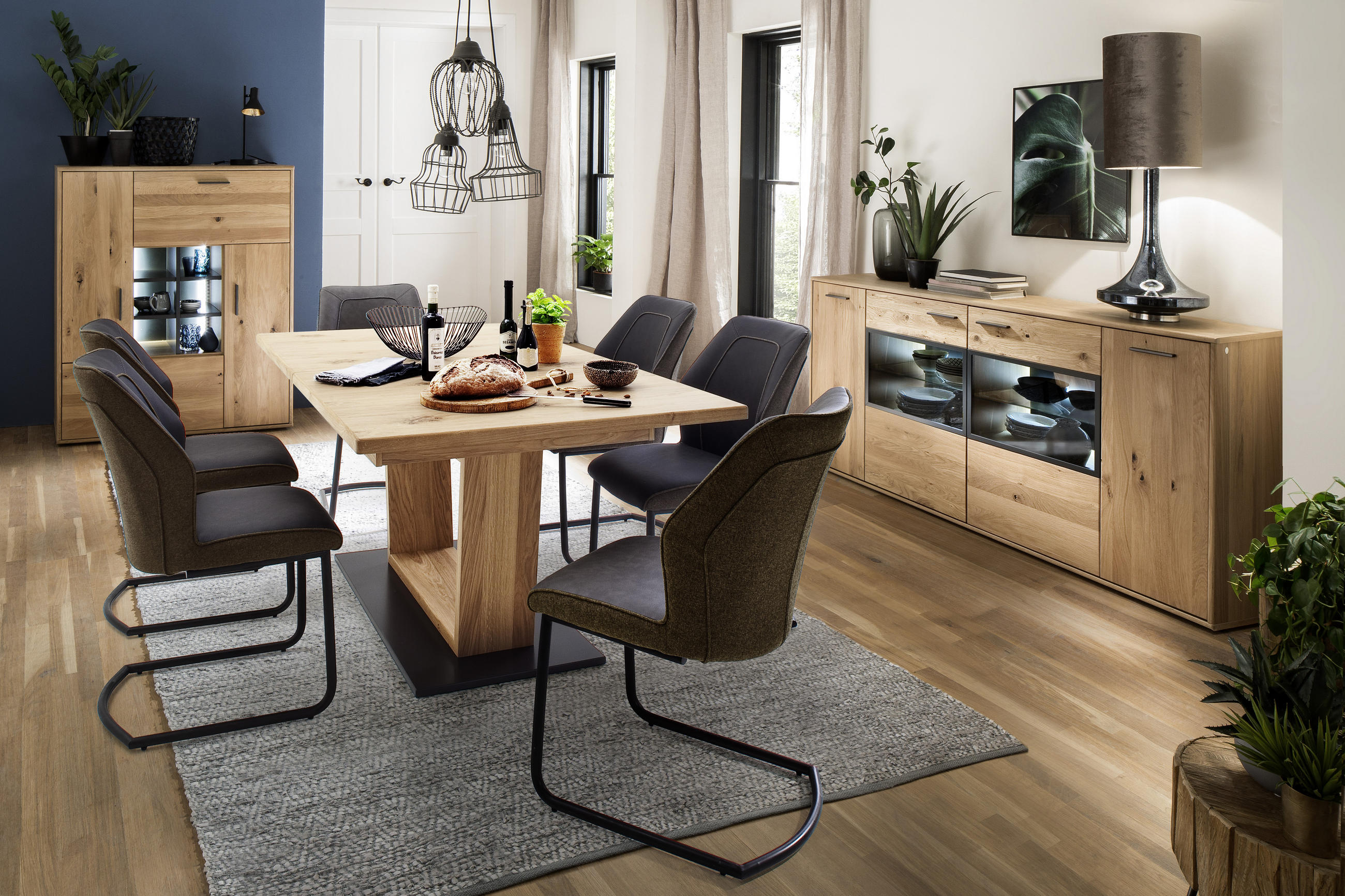 MATBORD i trä, trämaterial 180-280/100/77 cm   - svart/ekfärgad, Design, trämaterial/trä (180-280/100/77cm) - Livetastic