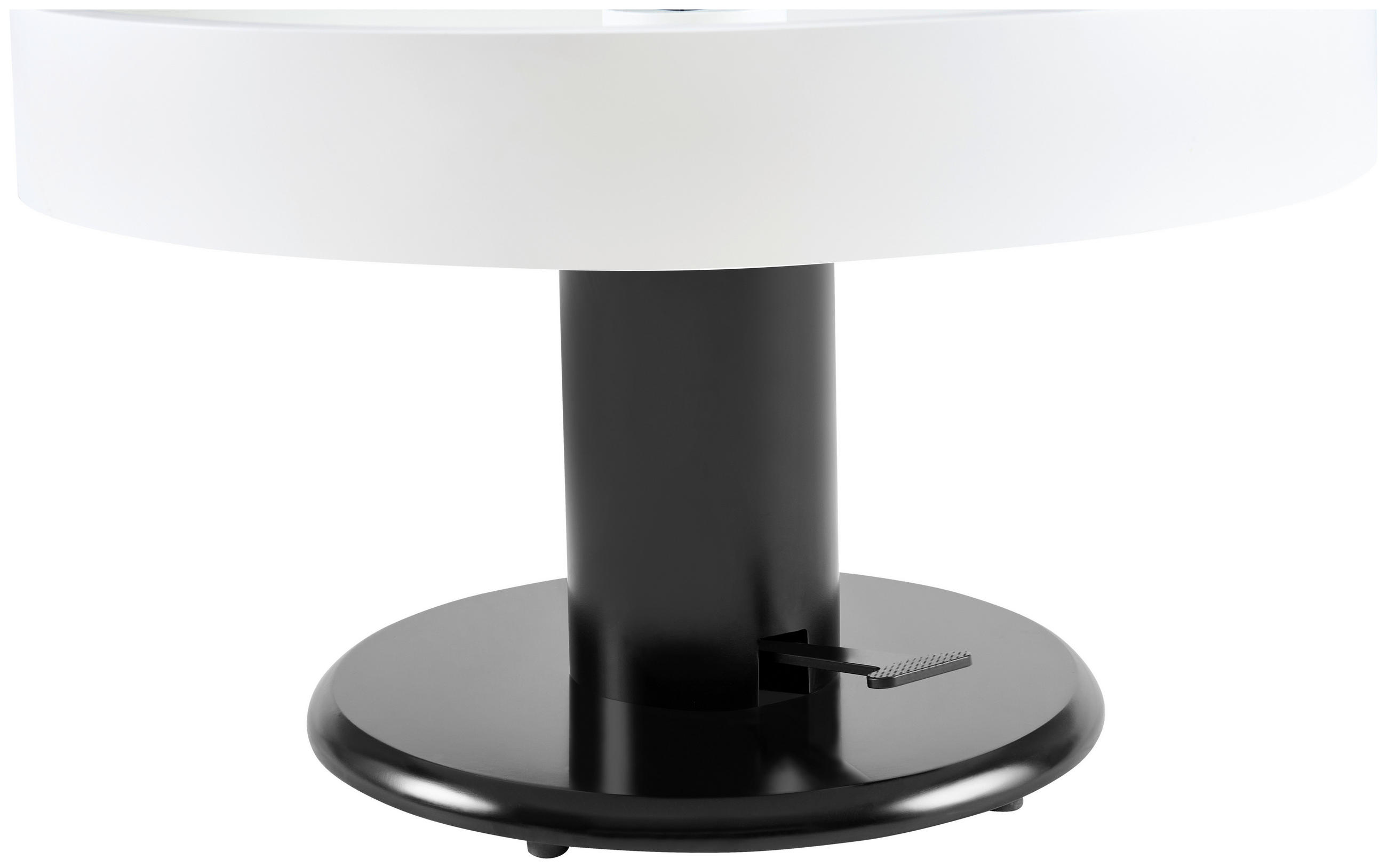 COUCHTISCH ESG 80/80/46 cm rund Schwarz, Weiß  - Schwarz/Weiß, Design, Glas/Holzwerkstoff (80/80/46cm) - MID.YOU