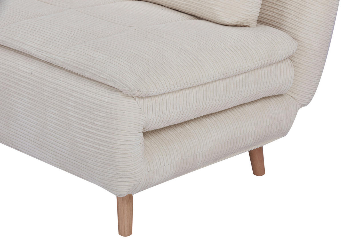SCHLAFSOFA Cord Beige  - Beige/Naturfarben, Design, Holz/Textil (105/80/90cm) - Carryhome