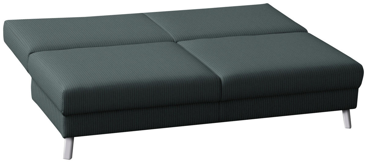 SCHLAFSOFA Cord Grau  - Chromfarben/Grau, Modern, Textil/Metall (194/91/90cm) - Novel