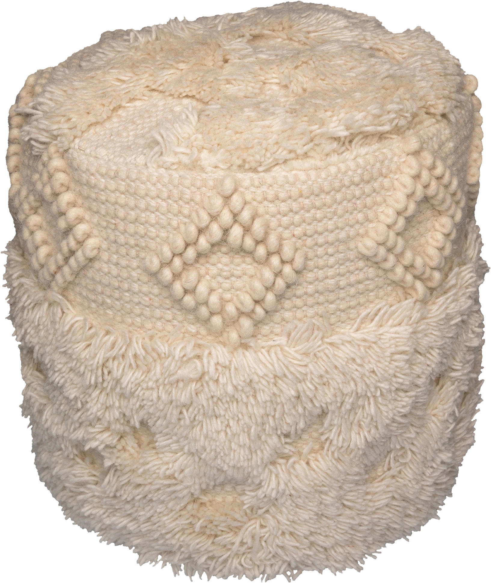 POUF Struktur  - Naturfarben, Design, Textil (35cm) - Kayoom