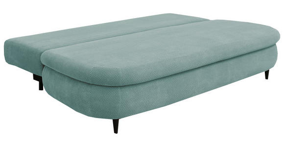 SCHLAFSOFA in Webstoff, Plüsch Mintgrün  - Schwarz/Mintgrün, Design, Textil (213/89/105cm) - Novel