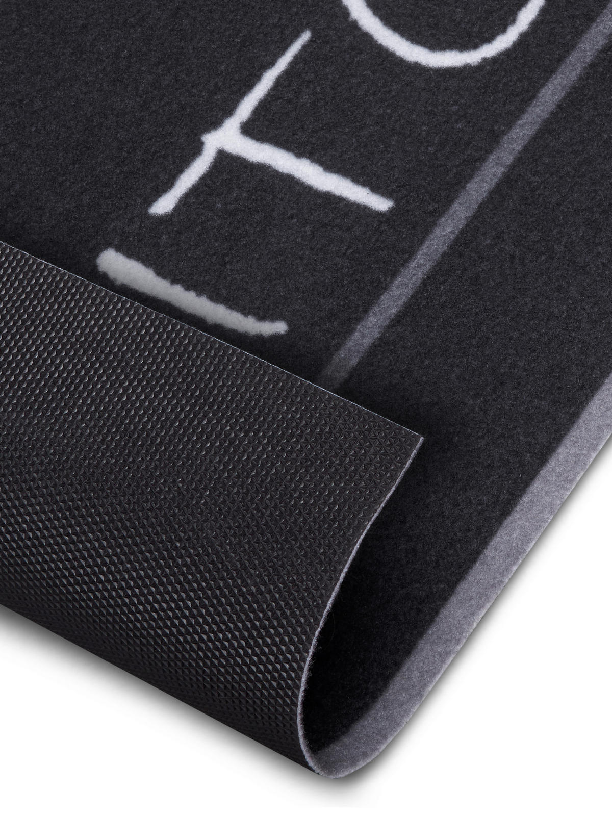 Küchenläufer in Schwarz/Weiß ( 50/150 cm Cook & Clean Weiß, Schwarz  - Schwarz/Weiß, Design, Kunststoff (50/150cm) - Hanse Home