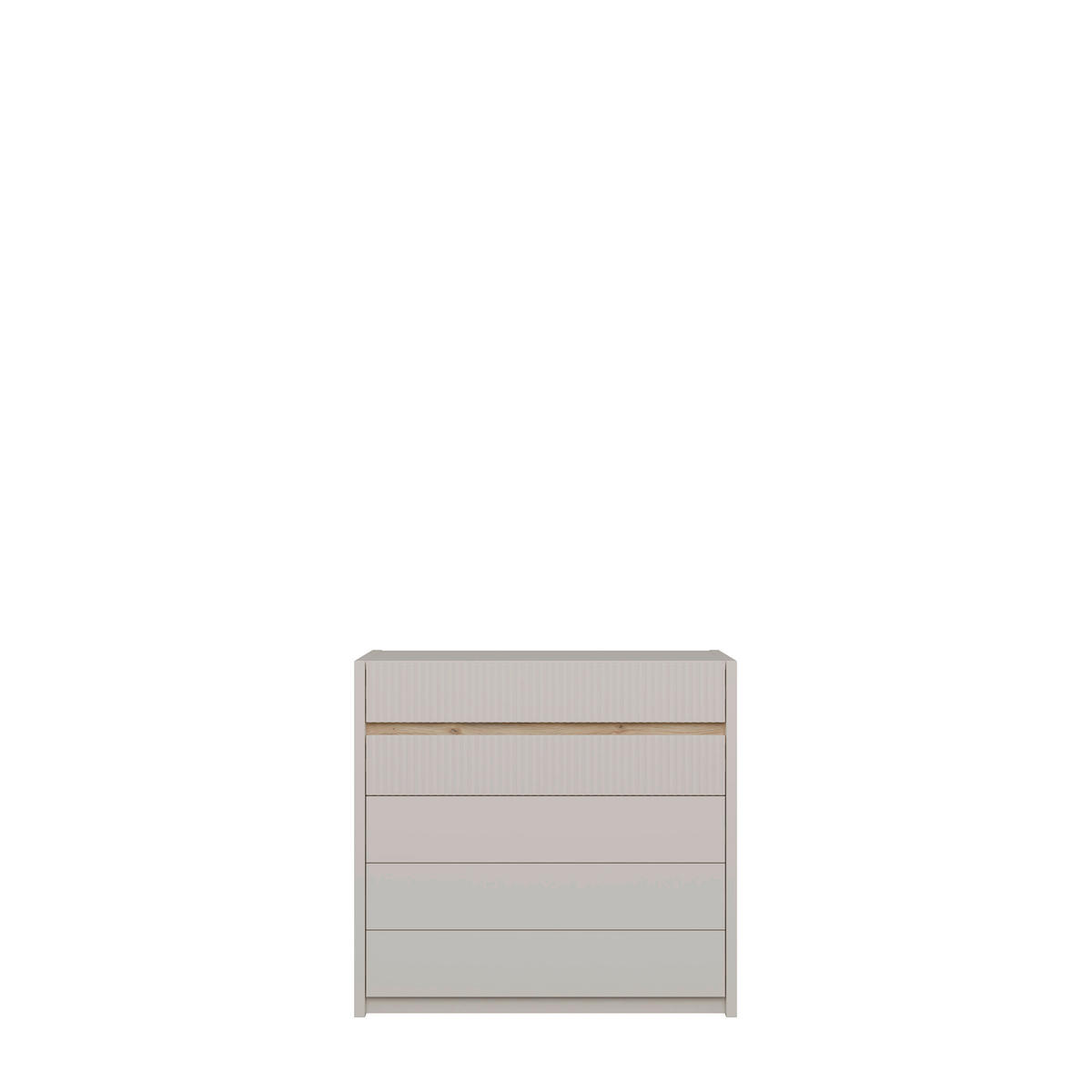 KOMODA, barve hrasta, peščene barve  - barve hrasta/bež, Trend, umetna masa/leseni material (100,3/93,9/41,7cm) - Hom`in