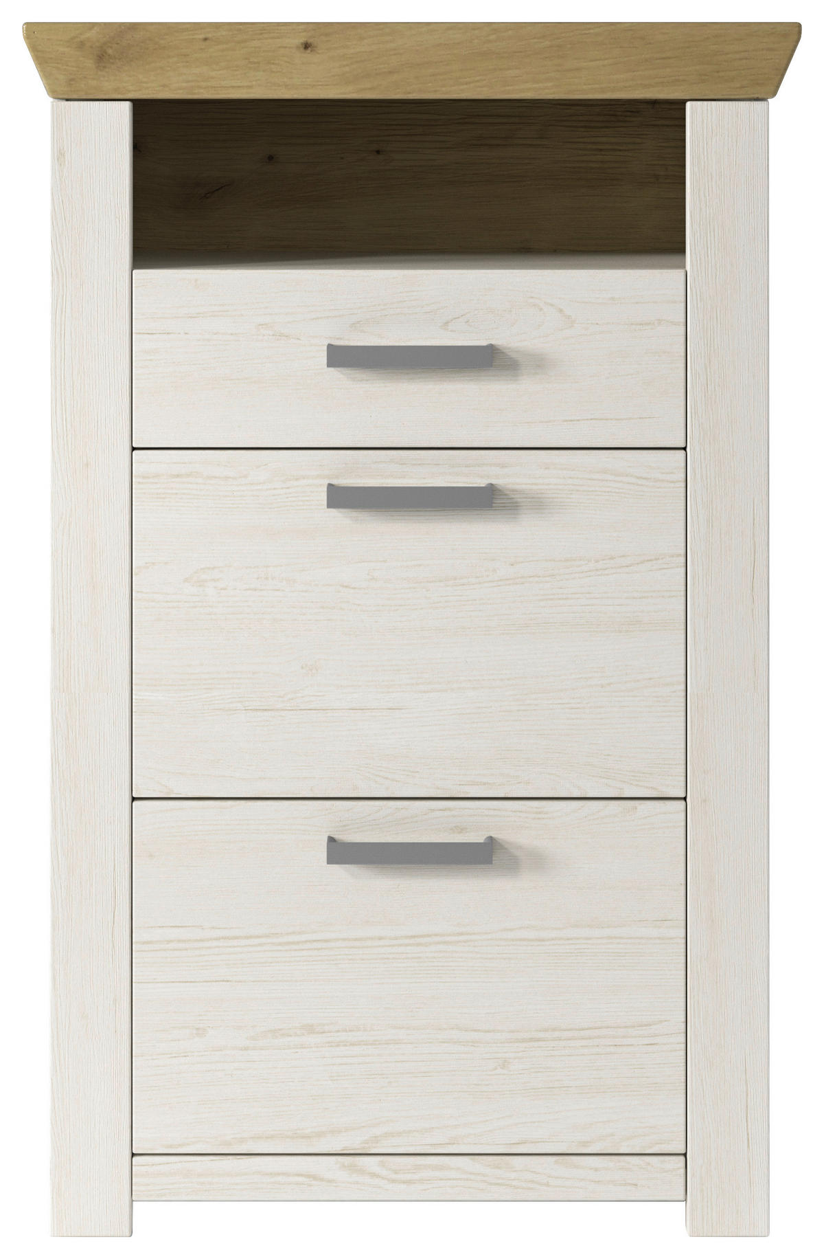 SCHUHSCHRANK Eichefarben, Pinienfarben  - Chromfarben/Eichefarben, Basics, Holzwerkstoff/Metall (74,5/108,2/42,2cm) - SetOne by Musterring