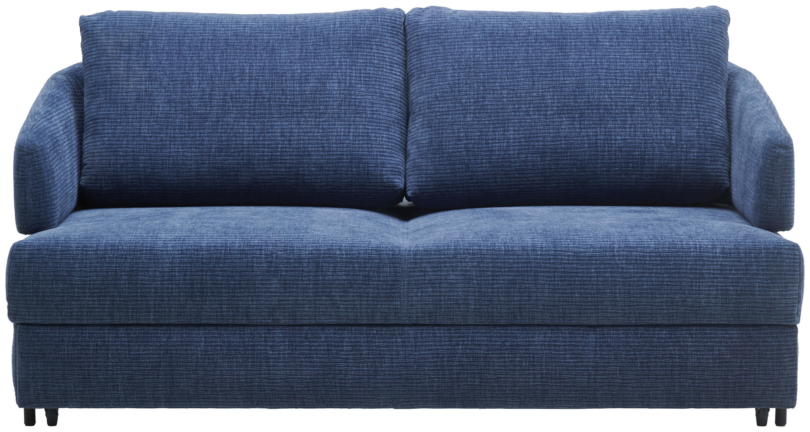 SCHLAFSOFA in Textil Blau  - Blau/Schwarz, Design, Textil/Metall (172/76-89/112-120cm) - Bali
