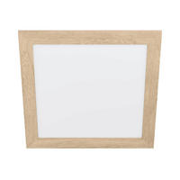 LED-PANEEL 50/50/5,5 cm  - Eichefarben/Weiß, Natur, Holz/Kunststoff (50/50/5,5cm) - Eglo