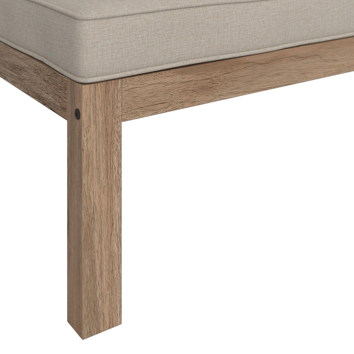 BAŠTENSKA GARNITURA  - boja akacije/krem, Moderno, drvo/tekstil (250/250cm) - Bessagi Garden