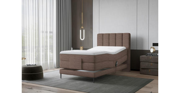 BOXSPRINGBETT 100/200 cm  in Braun  - Schwarz/Braun, Natur, Textil/Metall (100/200cm) - Esposa