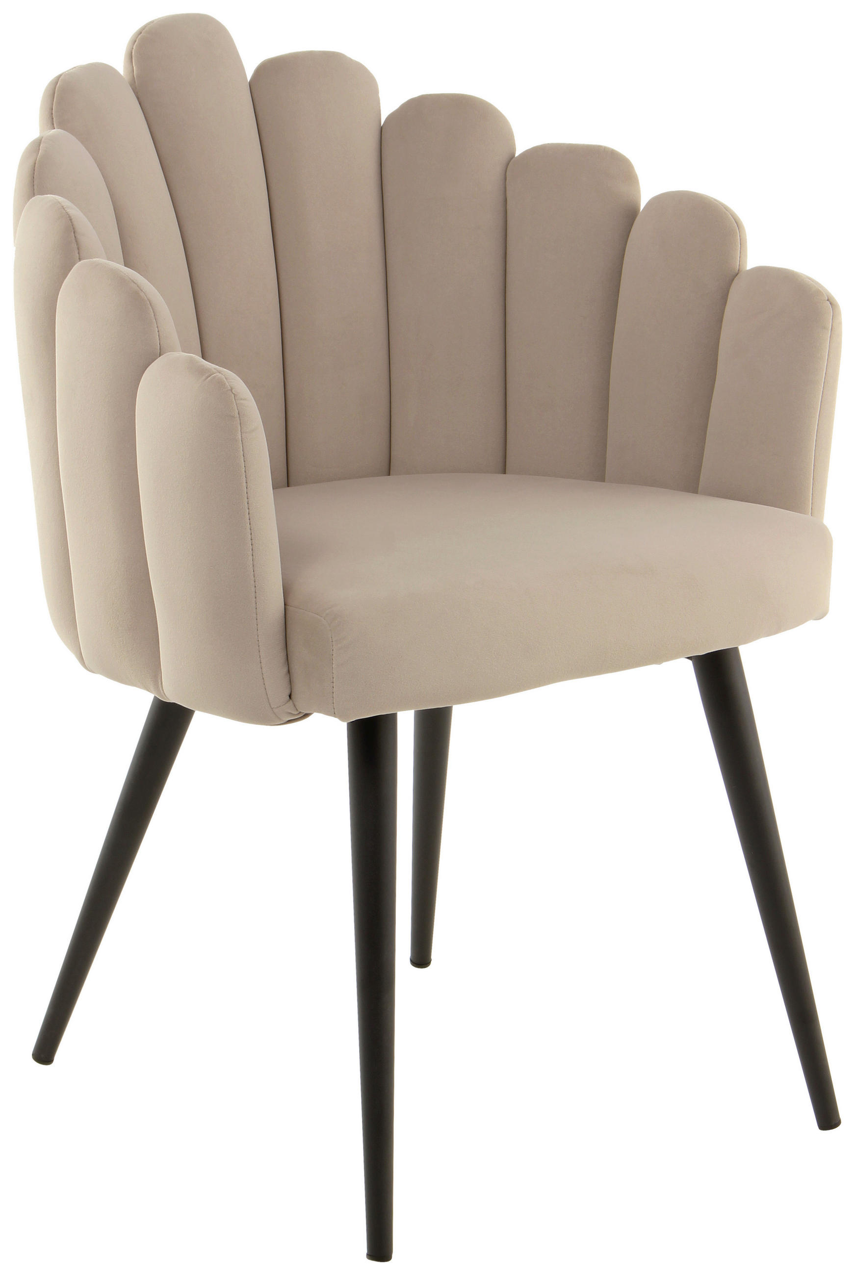 ŽIDLE S PODRUČKAMI, samet, béžová - černá/béžová, Moderní, kov/textil (61/85/58cm) - MID.YOU