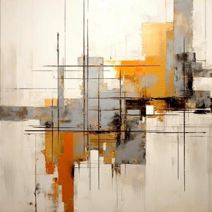 Euroart Metallbild Industrial Abstraction Iii Mehrfarbig 80x80x2 cm
