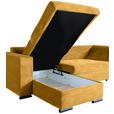 ECKSOFA  in Cord Senfgelb  - Senfgelb/Schwarz, KONVENTIONELL, Textil/Metall (168/258cm) - Carryhome