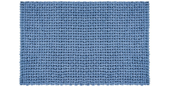 BADEMATTE Blau 60/90 cm  - Blau, Design, Kunststoff/Textil (60/90cm) - Esposa