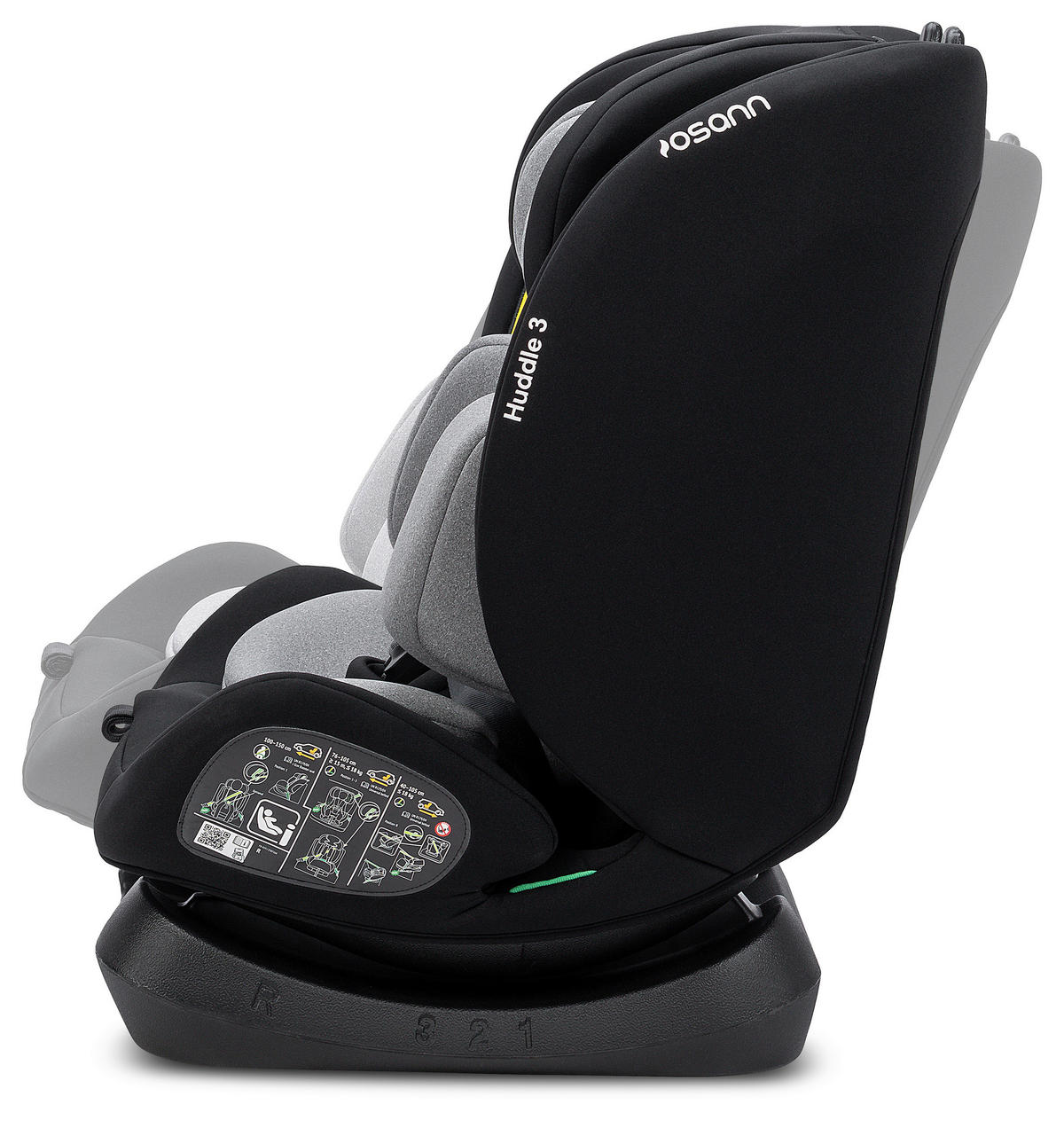 REBOARDER-KINDERSITZ HUDDLE 3  - Grau, KONVENTIONELL, Kunststoff (44/58/50cm) - Osann