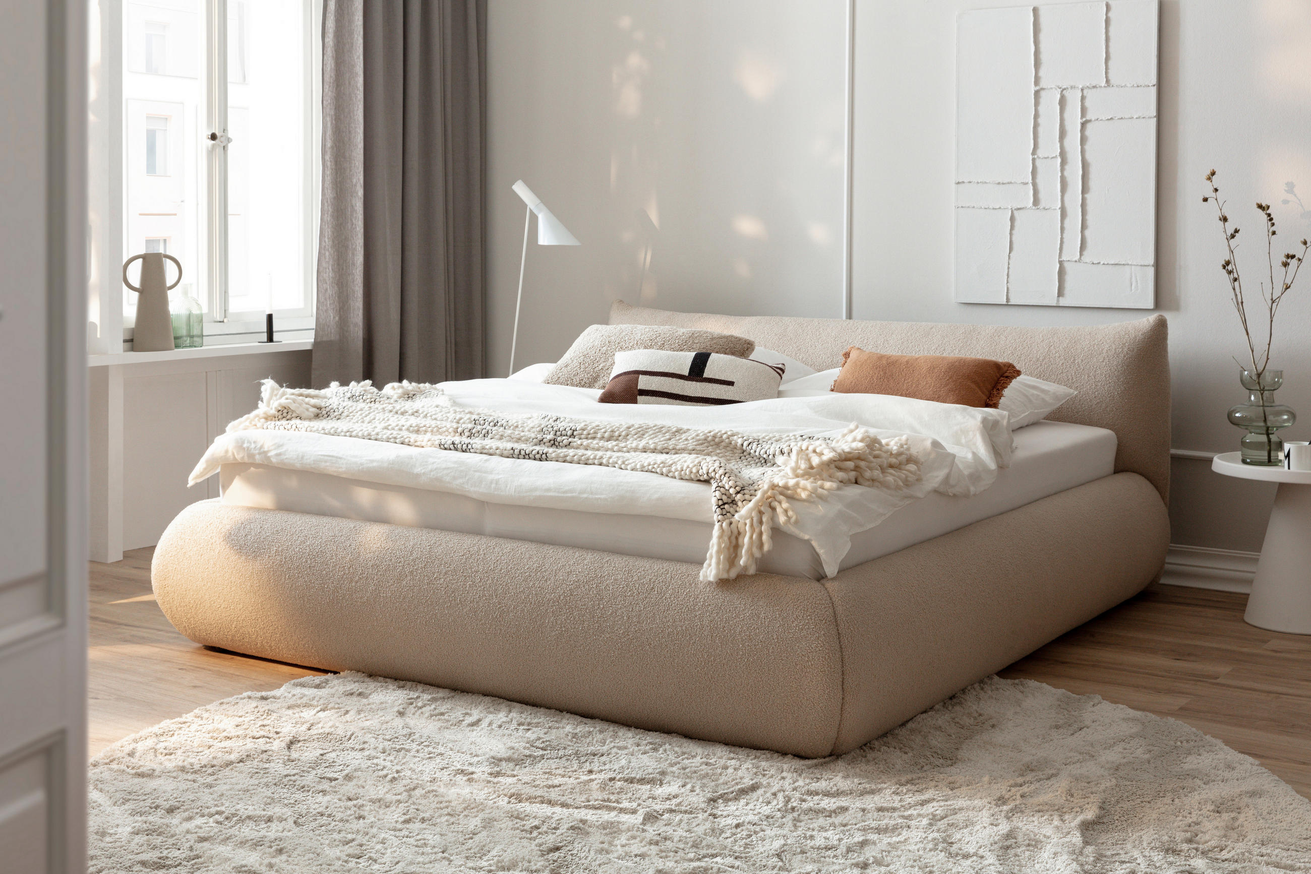 PAT TAPIțAT 180/200 cm in taupe