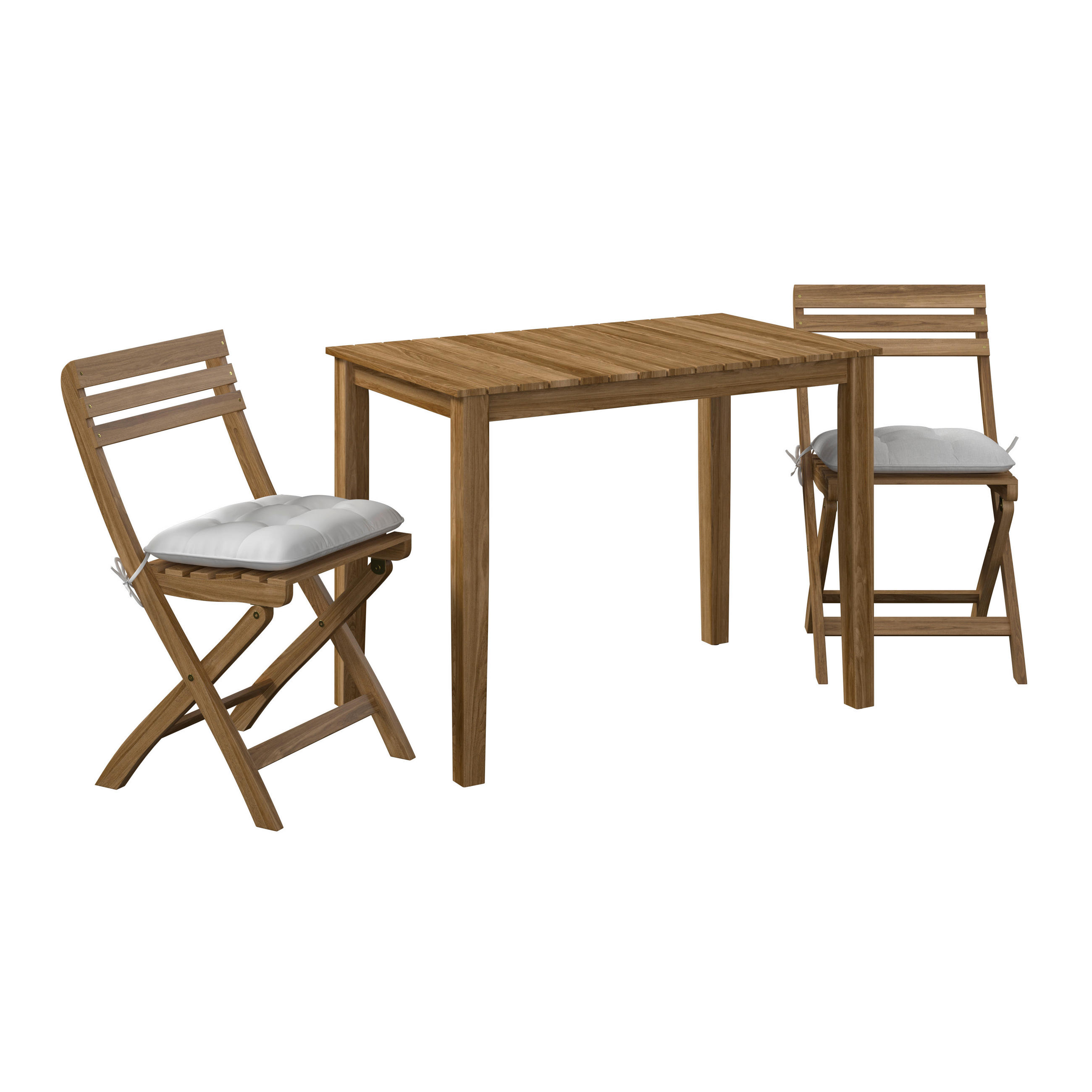 BALKONSET   - Akaziefarben, MODERN, Holz (100/59/74cm) - Ambia Garden