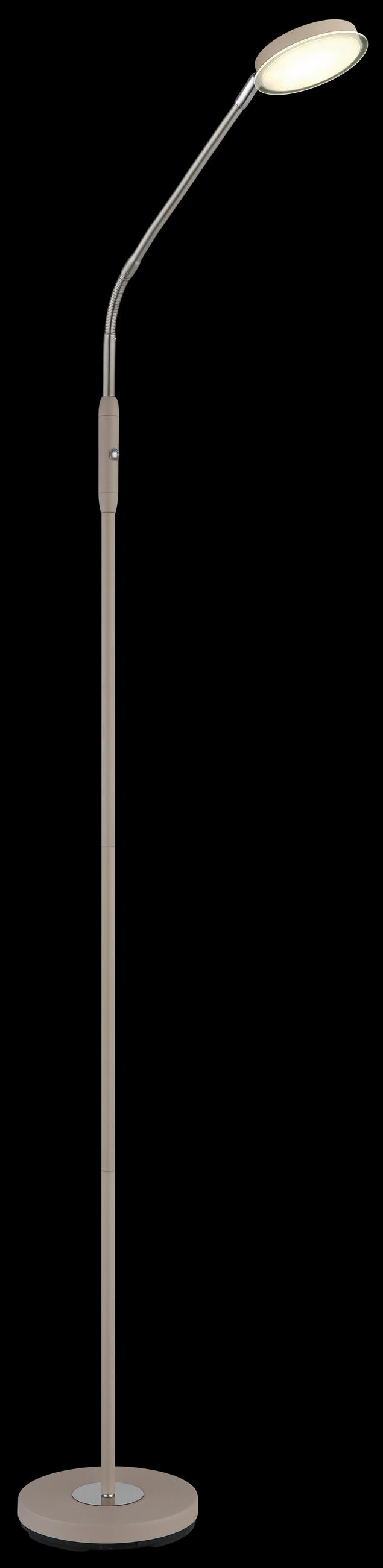 LED-STEHLEUCHTE Silvio 52/20/173 cm  - Sandfarben/Klar, Design, Kunststoff/Metall (52/20/173cm)