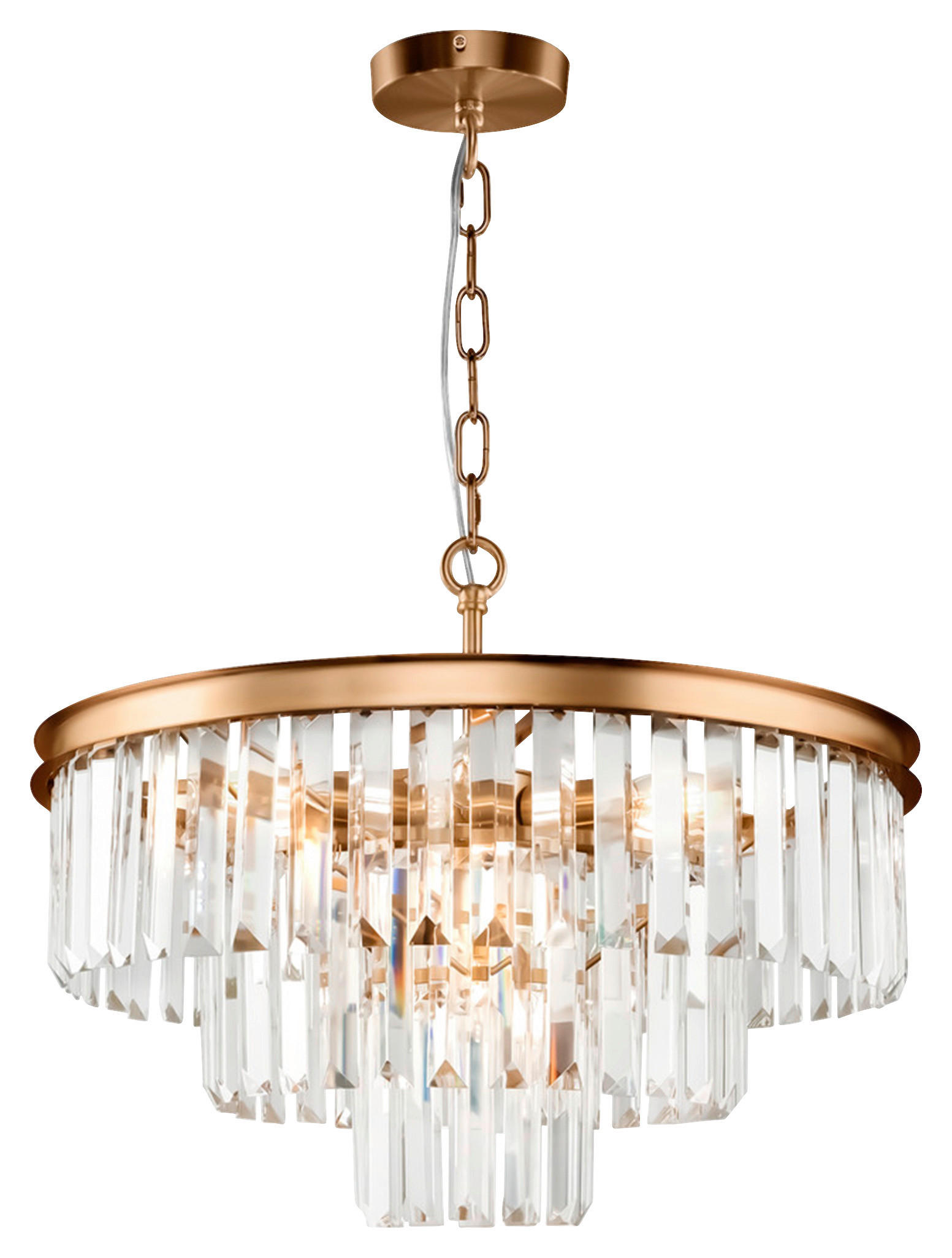 PENDELLEUCHTE 50/40/50 cm   - Messingfarben, Trend, Glas/Metall (50/40/50cm) - MAYTONI