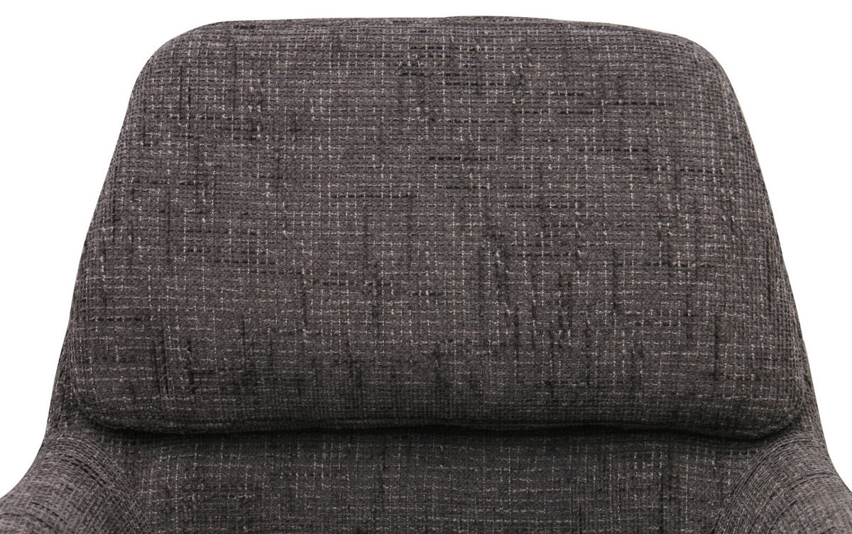 ARMLEHNSTUHL  Sitzfläche 360° drehbar, automatische Rückholfunktion Webstoff  Grau, Schwarz  - Schwarz/Grau, MODERN, Textil/Metall (58/89/67cm) - Livetastic