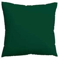 KISSENHÜLLE WOVEN SATIN 40/40 cm  - Dunkelgrün, Basics, Textil (40/40cm) - Schlafgut
