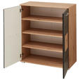 SCHUHSCHRANK 84/95/38 cm  - Chromfarben/Silberfarben, Basics, Holzwerkstoff/Metall (84/95/38cm) - Xora