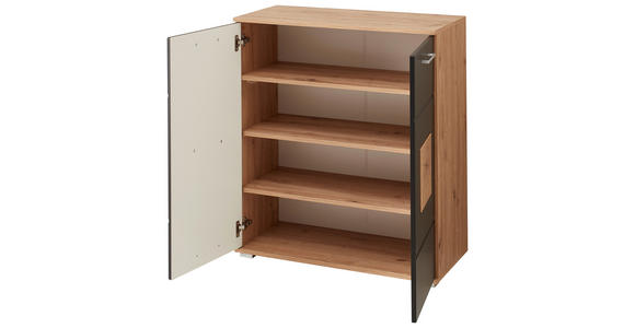 SCHUHSCHRANK 84/95/38 cm  - Chromfarben/Silberfarben, Basics, Holzwerkstoff/Metall (84/95/38cm) - Xora