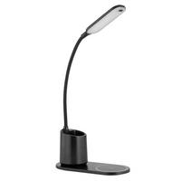 LED-SCHREIBTISCHLEUCHTE 34/8,5/45 cm   - Opal/Schwarz, Design, Kunststoff (34/8,5/45cm) - Globo