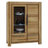 VITRINE Kernbuche massiv Buchefarben - Edelstahlfarben/Buchefarben, LIFESTYLE, Glas/Holz (110/140/45cm) - Carryhome