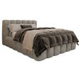 POLSTERBETT Bettkasten Grau 140/200 cm  - Schwarz/Grau, Trend, Kunststoff/Textil (140/200cm) - Esposa