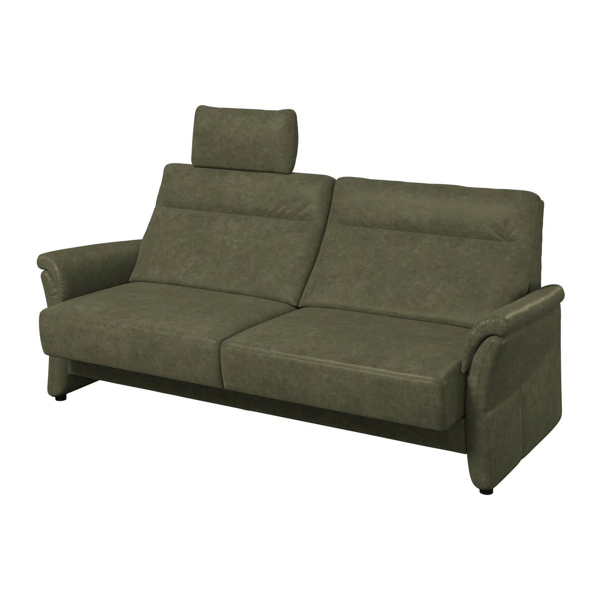 3,5-SITZER - Schwarz/Olivgrün, Konventionell, Kunststoff/Textil (205/98/91cm) - Elegando