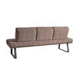 SITZBANK 209/92/78 cm  in Braun, Schwarz  - Schwarz/Braun, Design, Textil/Metall (209/92/78cm) - Dieter Knoll