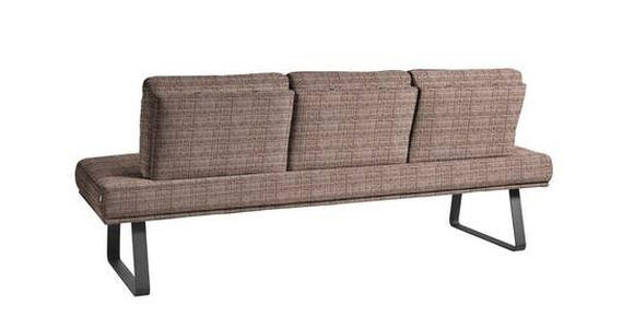 SITZBANK 209/92/78 cm  in Braun, Schwarz  - Schwarz/Braun, Design, Textil/Metall (209/92/78cm) - Dieter Knoll