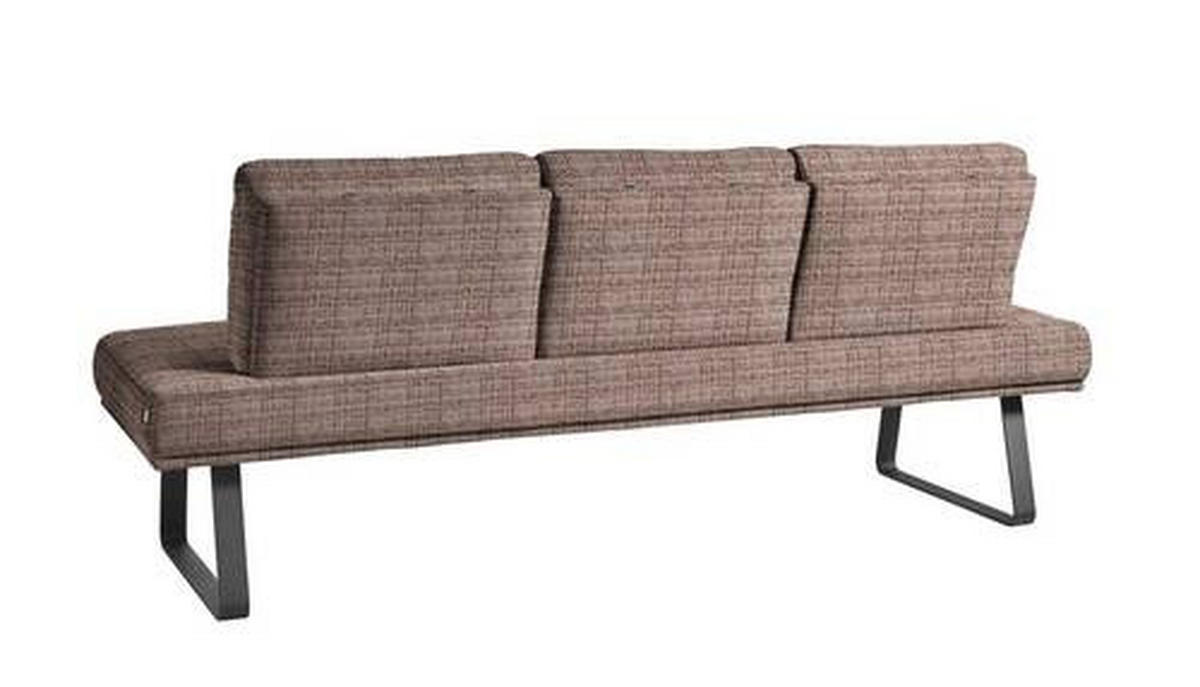 SITZBANK 209/92/78 cm  in Braun, Schwarz  - Schwarz/Braun, Design, Textil/Metall (209/92/78cm) - Dieter Knoll