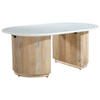 COUCHTISCH Mangoholz vollmassiv 110/70/45 cm rechteckig Naturfarben, Weiß  - Naturfarben/Weiß, Design, Holz/Stein (110/70/45cm) - Livetastic