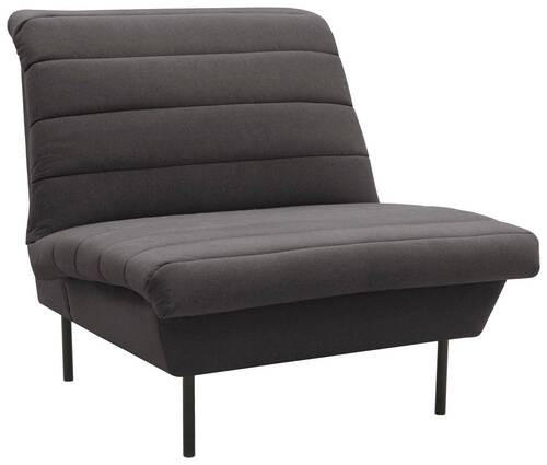 SESSEL Flachgewebe Anthrazit    - Anthrazit/Schwarz, Design, Textil/Metall (92/92/103cm) - LOOKS by W.Joop