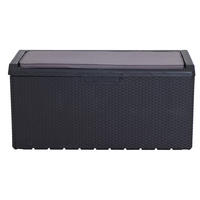 KISSENBOX 55/124/59 cm  - Anthrazit, KONVENTIONELL, Kunststoff (55/124/59cm) - Siena Garden