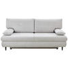 SCHLAFSOFA Chenille Hellgrau  - Hellgrau/Schwarz, KONVENTIONELL, Holz/Textil (212/97/105cm) - Carryhome